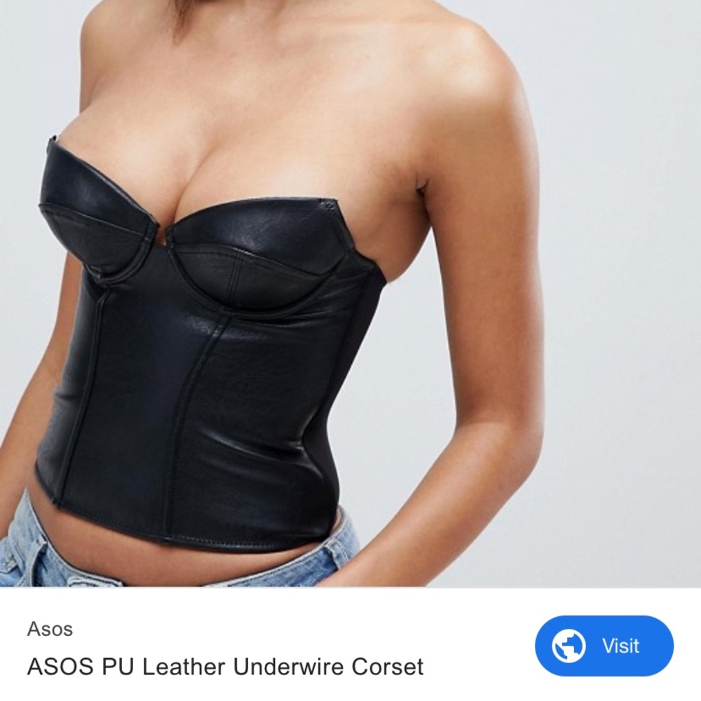 Asos Pu underwire corset